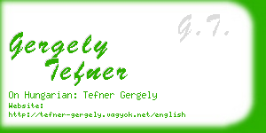 gergely tefner business card